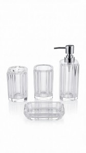 SET DE BAÑO ACRILICO CRISTAL 4 PCS.