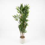PLANTA MACETA PLASTICO BLANCO 1.10 mts.