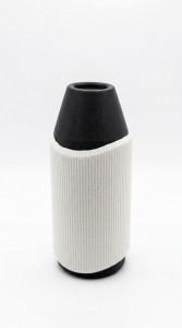 FLORERO CERAMICA L/ BLACK&WHITE