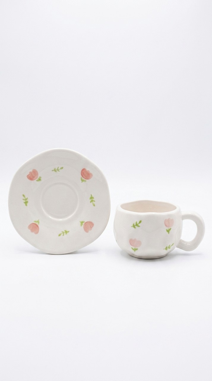 TAZA Y PLATO CERAMICA
