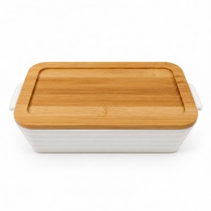 FUENTE CERAMICA TAPA BAMBU