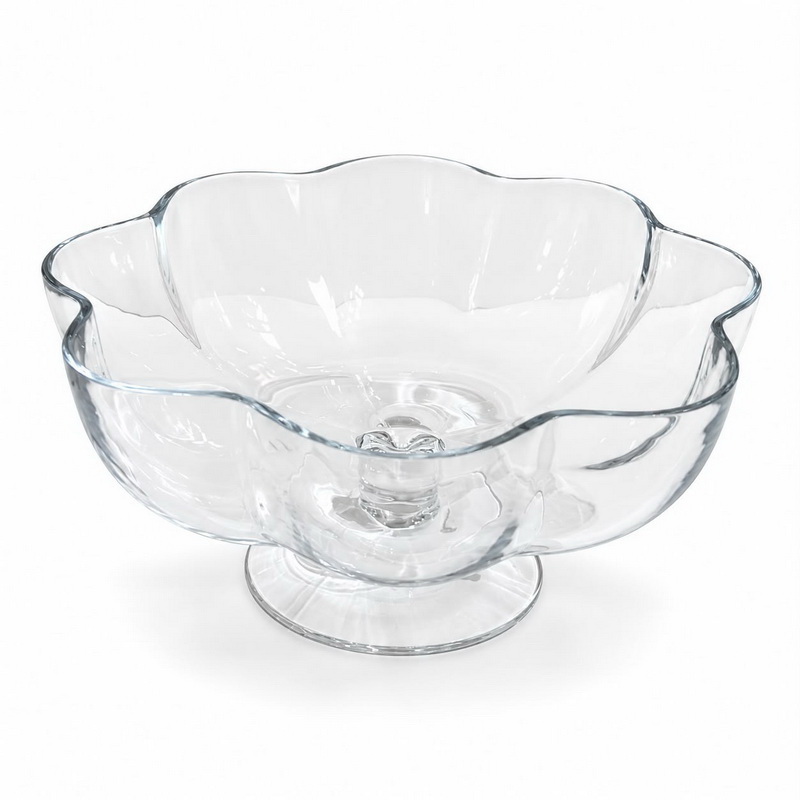 BOWL DE VIDRIO FLOR C/BASE
