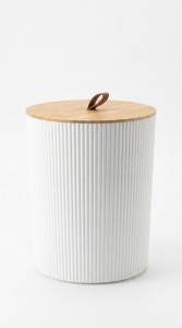 CESTO RESIDUOS PLASTICO Y BAMBU
