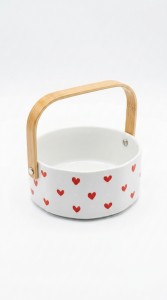 BOWL CERAMICA ESTAMPADA MANIJA BAMBU