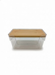ORGANIZADOR ACRILICO C/TAPA BAMBU