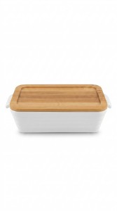 FUENTE CERAMICA TAPA BAMBU