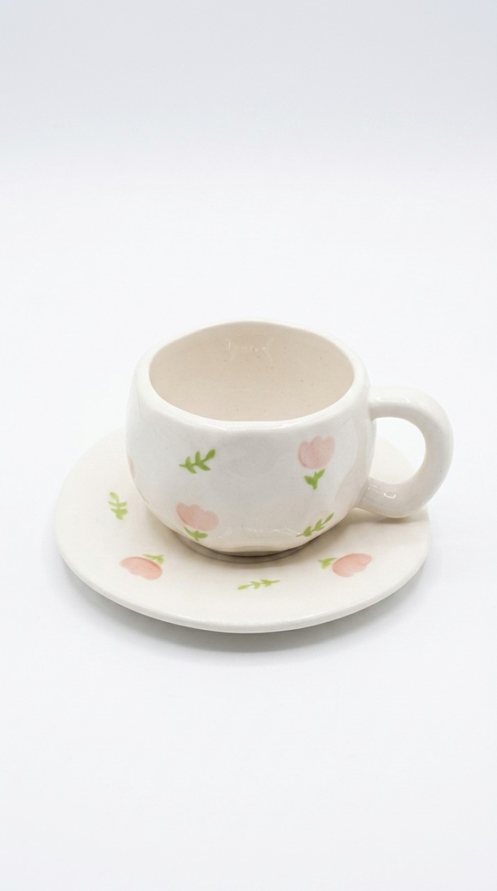 TAZA Y PLATO CERAMICA