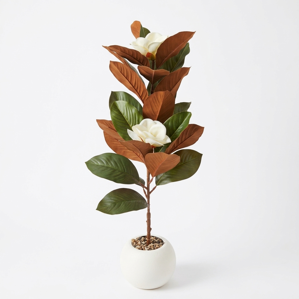 PLANTA MACETA PLASTICO BLANCO 75 cm.