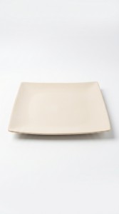 PLATO CERAMICA CUADRADO NATURAL C/U