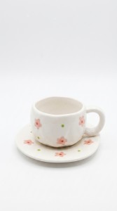 TAZA Y PLATO CERAMICA