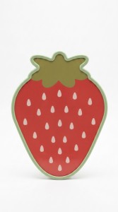 BANDEJA MELAMINA/PLASTICO FRUTILLA
