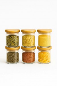 FRASCO ESPECIERO TAPA BAMBU X 6 PCS.