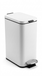 CESTO RESIDUOS METAL BLANCO