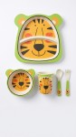 VAJILLA INFANTIL FIBRAS NATURALES BAMBOO X 4