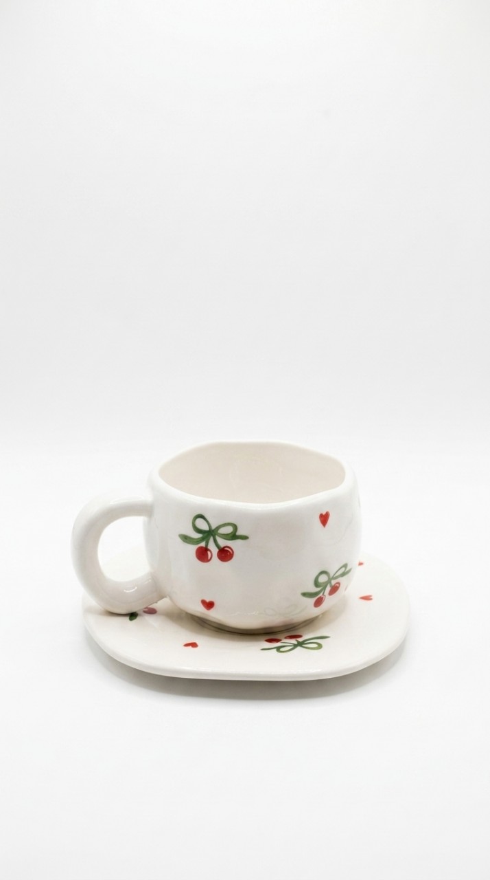 TAZA Y PLATO CERAMICA