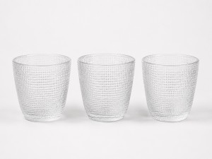 VASOS VIDRIO LABRADOS 300 ml X 3 PCS.