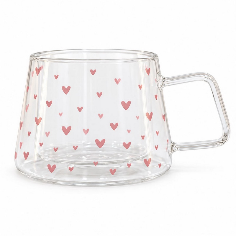 TAZA VIDRIO DOBLE 400 ml.