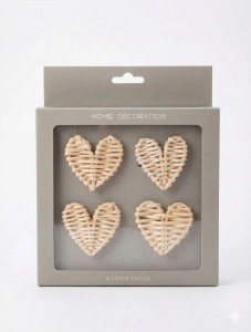 SET SERVILLETEROS X 4 PCS. CORAZON