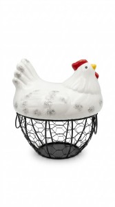 HUEVERA CERAMICA GALLINA BASE HIERRO