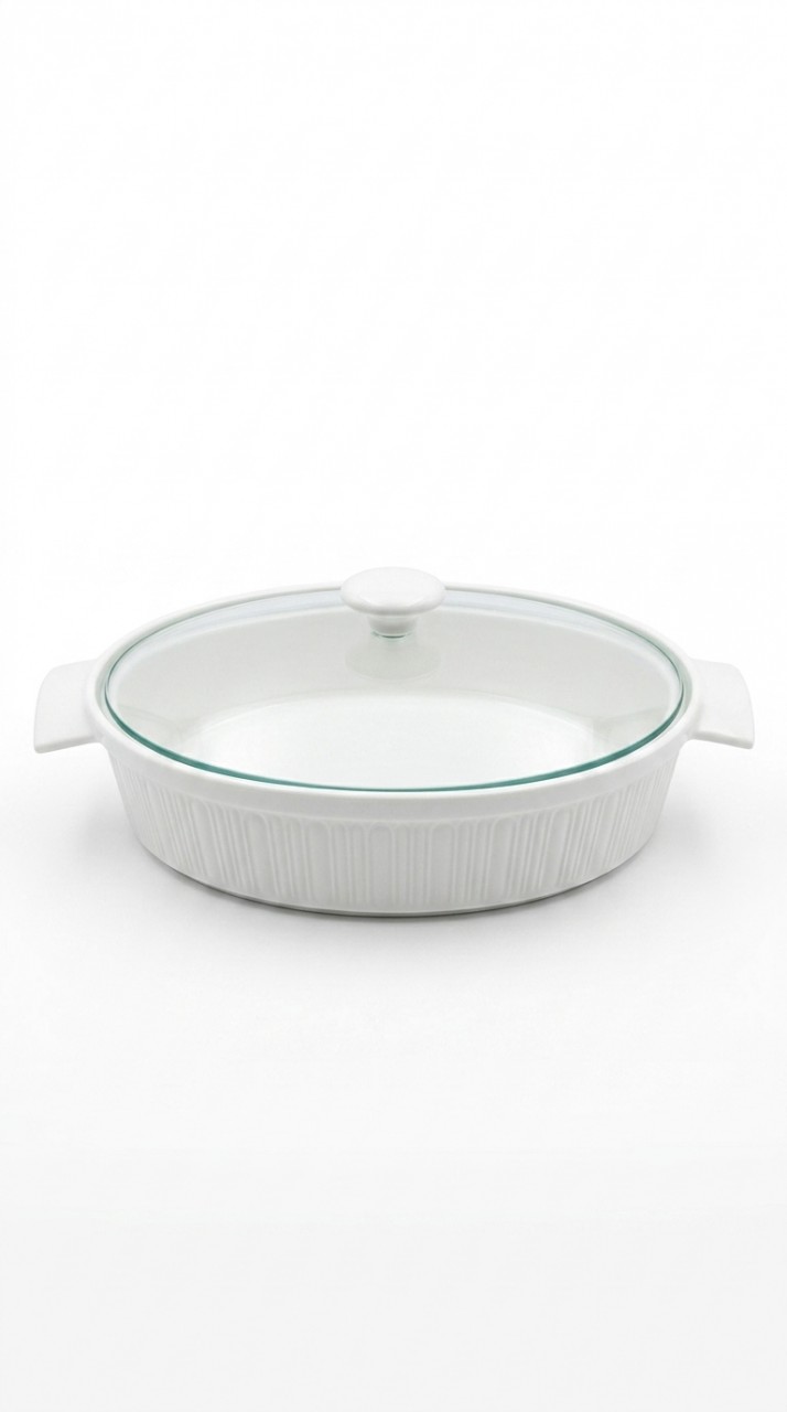 FUENTE CERAMICA TAPA VIDRIO