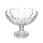FUENTE VIDRIO CON PIE 26 cm.