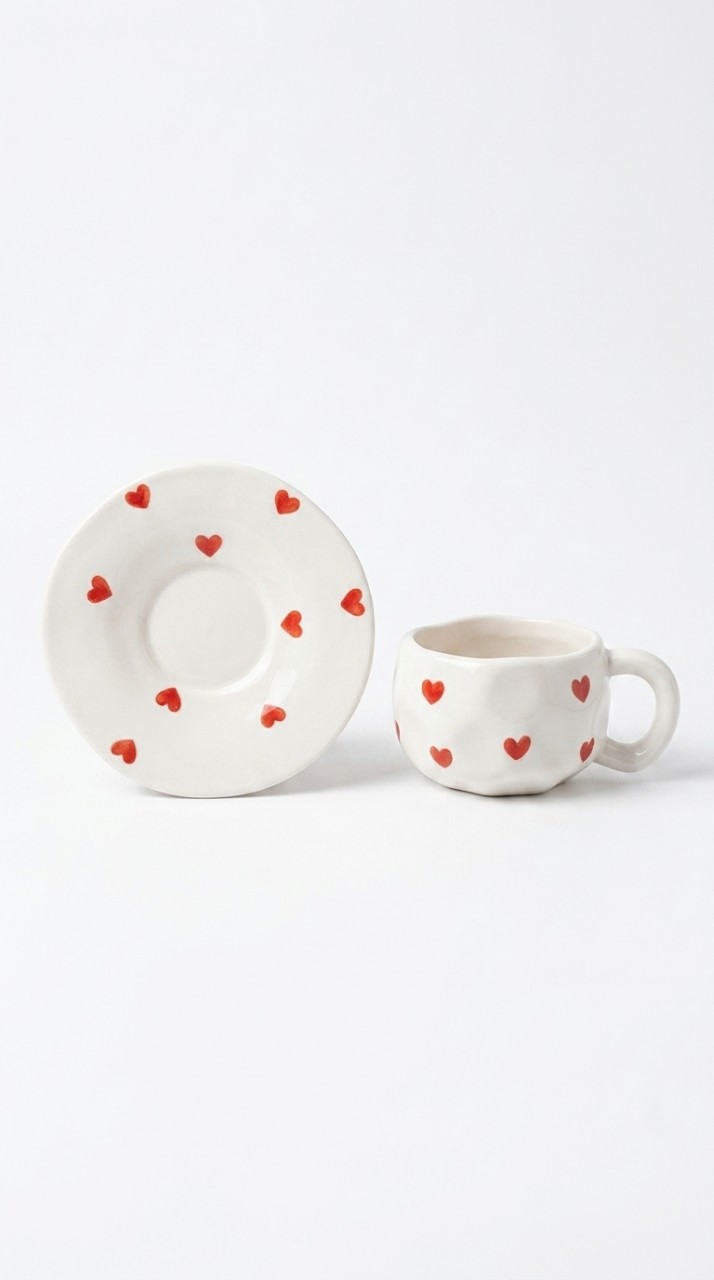 TAZA Y PLATO CERAMICA