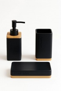 SET PARA BAÑO 3 PCS. L/BLACK