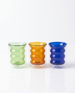 VASO DOBLE VIDRIO COLOR 200ml
