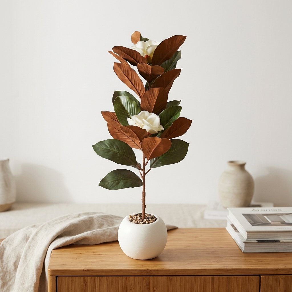 PLANTA MACETA PLASTICO BLANCO 75 cm.