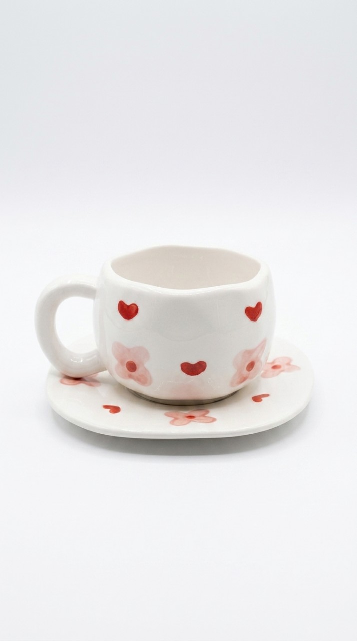 TAZA Y PLATO CERAMICA