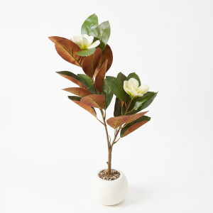 PLANTA MACETA PLASTICO BLANCA 82 cm.