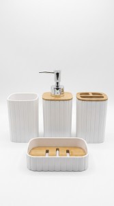 SET P/BAÑO WHITE X 4PCS.