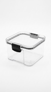 CONTENEDOR ACRIL, C/TAPA HERMET. 460ml. BLACK
