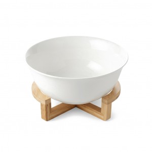 BOWL CERAMICA BASE BAMBU 20 cm.