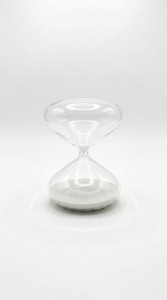 RELOJ ARENA VIDRIO 25 cm.