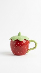TAZA CERAMICA T/SILICONA FRUTILLA 380 ml.