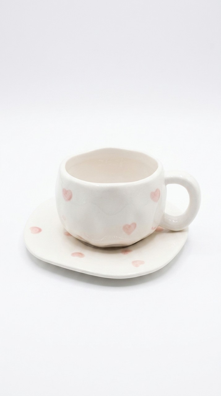 TAZA Y PLATO CERAMICA