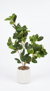 PLANTA MACETA PLASTICO BLANCO 73 cm.