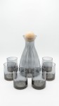 VASOS Y BOTELLA VIDRIO X 7