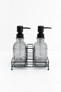 DISPENSER VIDRIO X 2 CON BASE