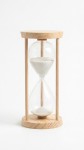 RELOJ ARENA VIDRIO Y BAMBU 26 cm.