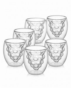 VASO DOBLE VIDRIO UVA X 6 PCS. 250 ml.