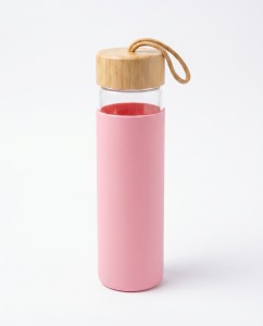 BOTELLA VIDRIO Y SILICONA 600ml. T/BAMBOO