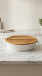 FUENTE CERAMICA TAPA BAMBU