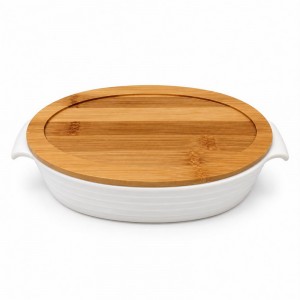 FUENTE CERAMICA TAPA BAMBU