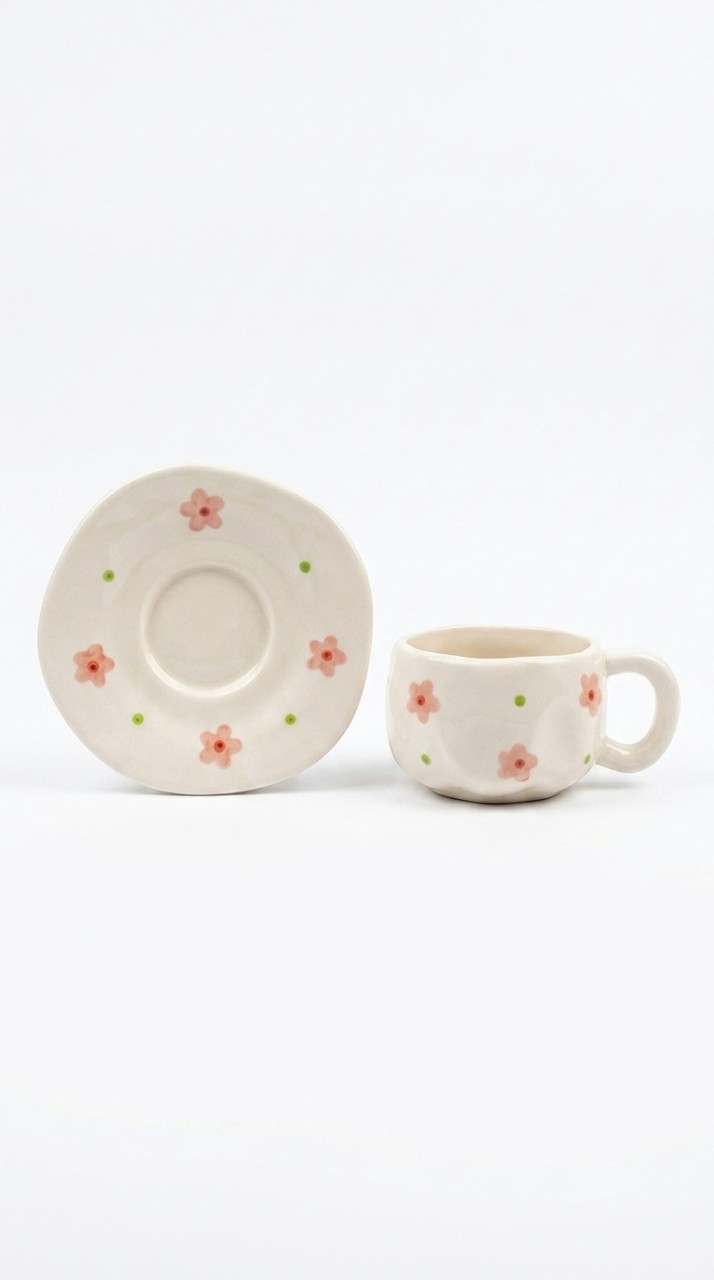 TAZA Y PLATO CERAMICA