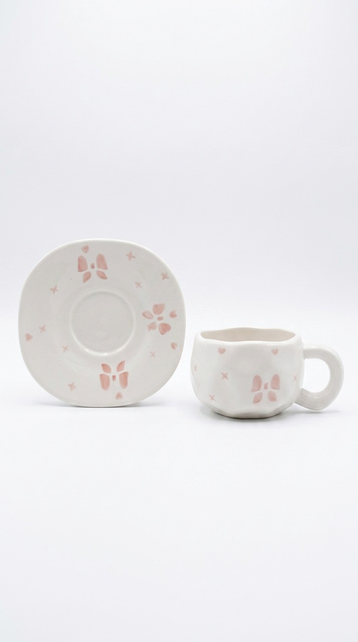 TAZA Y PLATO CERAMICA