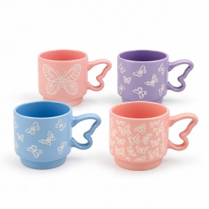 TAZA CERAMICA MARIPOSA