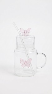 TAZA DE VIDRIO MARIPOSA 480 ml.