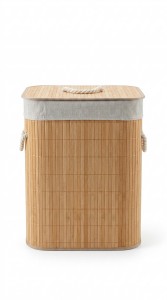 CANASTO BAMBU Y TELA